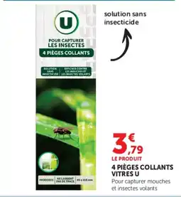 Super U 4 pièges collants vitres u offre