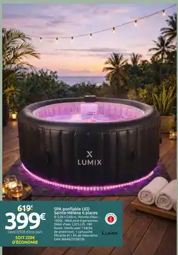 Mr Bricolage Spa gonflable led sainte-hélène 6 places offre