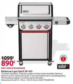 Mr Bricolage Barbecue à gaz Spirit SP-435 offre
