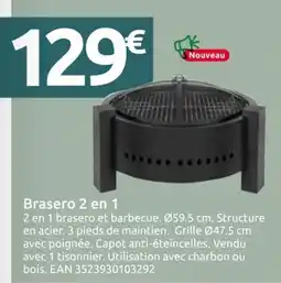 Mr Bricolage Brasero 2 en 1 offre