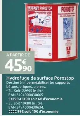 Mr Bricolage Hydrofuge de surface Porostop offre