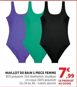 Super U Maillot de bain 1 piece femme offre