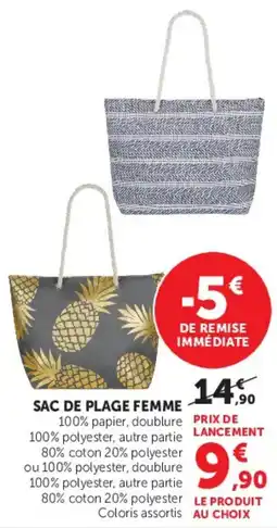 Super U Sac de plage femme offre