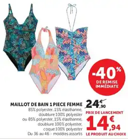 Super U Maillot de bain 1 piece femme offre