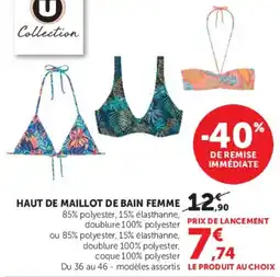 Super U Haut de maillot de bain femme offre