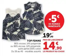 Super U Top femme offre