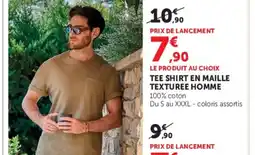 Super U Tee shirt en maille texturee homme offre