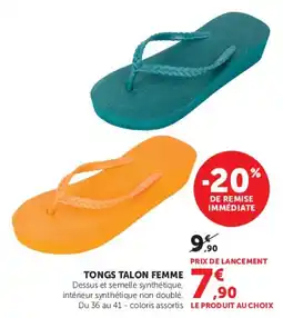 Super U Tongs talon femme offre