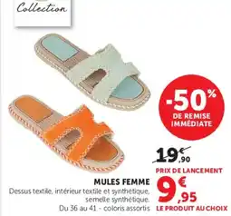 Super U Mules femme offre