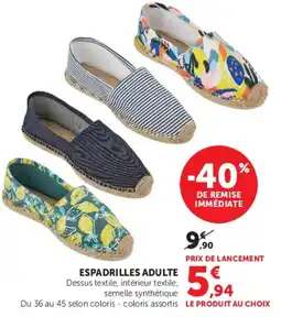 Super U Espadrilles adulte offre
