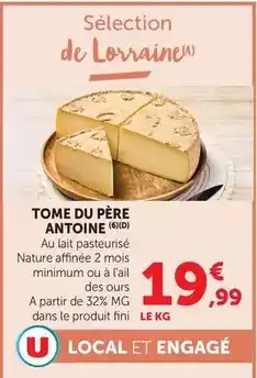 Super U Tome du père antoine offre