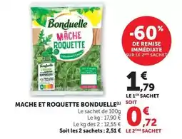 Super U Bonduelle - mache et roquette offre