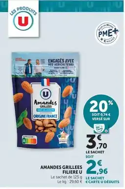 Super U U - amandes grillees filiere offre