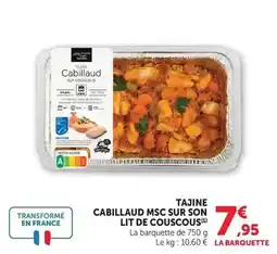 Super U Tajine cabillaud msc sur son lit de couscous offre