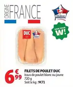 Auchan Supermarché Duc - filets de poulet offre