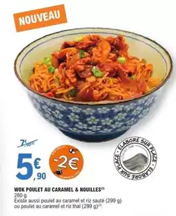 E.Leclerc Wok poulet au caramel & nouilles offre
