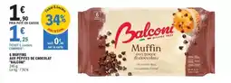 E.Leclerc E.leclerc - 6 muffins au petits de chocolat au lait offre