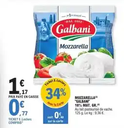 E.Leclerc Galbani - mozzarella offre