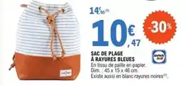 E.Leclerc Dim - sac de plage à rayures bleues offre