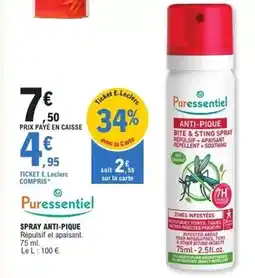 E.Leclerc E.leclerc - spray anti-pique offre