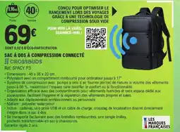 E.Leclerc Crossbuds Sac à dos à compression connecté offre