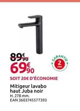 Mr Bricolage Mitigeur lavabo haut Juba noir offre