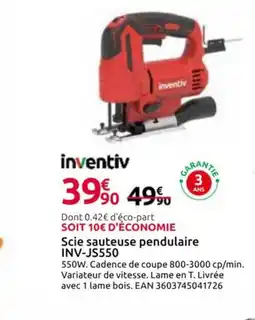Mr Bricolage Inventiv Scie sauteuse pendulaire INV-JS550 offre