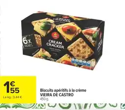 Carrefour VIEIRA DE CASTRO Biscuits apéritifs à la crème offre