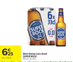Carrefour SUPER BOCK Bière blonde sans alcool offre