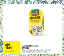 Carrefour RAMIREZ Sardines portugaises offre