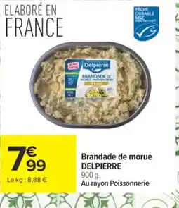 Carrefour DELPIERRE Brandade de morue offre