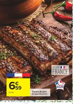 Carrefour Travers de porc offre