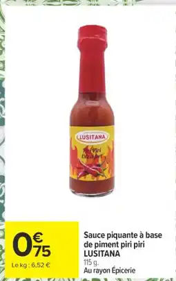 Carrefour LUSITANA Sauce piquante à base de piment piri piri offre