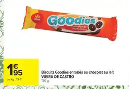 Carrefour VIEIRA DE CASTRO Biscuits Goodies enrobés au chocolat au lait offre