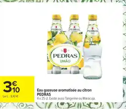 Carrefour PEDRAS Eau gazeuse aromatisée au citron offre
