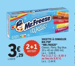 E.Leclerc MR.FREEZE Sucette à congeler big pop offre