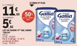E.Leclerc GALLIA Lait en poudre 4ème âge junior offre