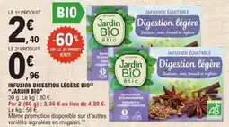 E.Leclerc JARDIN BIO Infusion digestion légère bio offre
