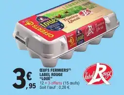 E.Leclerc LOUÉ Oeufs fermiers label rouge offre