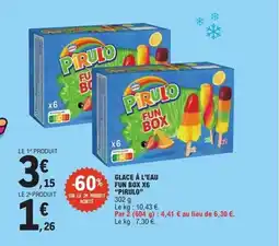 E.Leclerc PIRULO Glace à l'eau fun box x6 offre