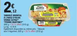 E.Leclerc PIERRE MARTINET Taboulé oriental à l'huile d'olive vierge extra offre