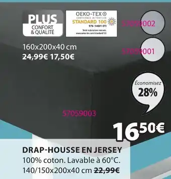 JYSK Drap-housse en jersey offre
