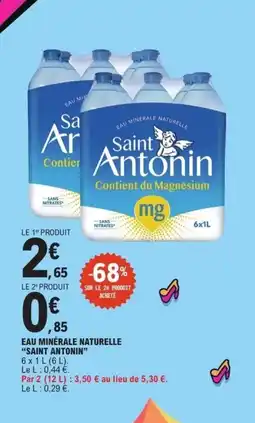 E.Leclerc SAINT ANTONIN Eau minérale naturelle offre