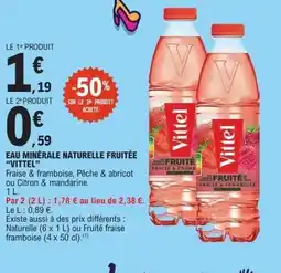 E.Leclerc VITTEL Eau minérale naturelle fruitée offre