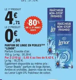 E.Leclerc LENOR Parfum de linge en perles offre