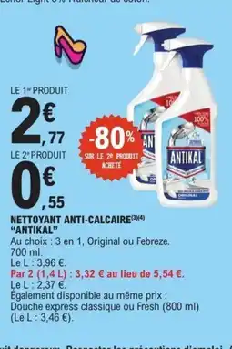 E.Leclerc ANTIKAL Nettoyant anti-calcaire offre