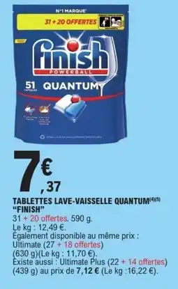 E.Leclerc FINISH Tablettes lave-vaisselle quantum offre