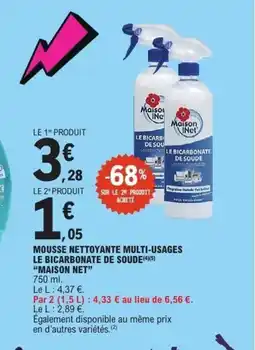E.Leclerc MAISON NET Mousse nettoyante multi-usages le bicarbonate de soude offre