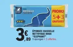E.Leclerc ELEPHANT Éponges vaisselle nettoyage doux offre