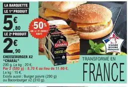 E.Leclerc CHARAL Cheeseburger x2 offre